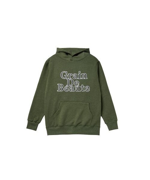 GRAIN DE BEAUTE（グランデボーテ）の「NEW SIGNATURE HOODY [GREEN]（パーカー・レディース・グリーン・S/M/L）」の2枚目の写真