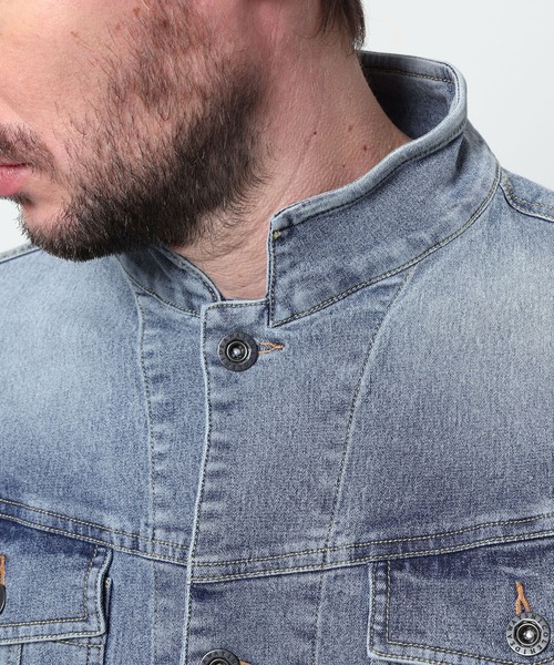 HIDEAWAYS NICOLE（ハイダウェイニコル）の「ライトオンスストレッチデニム７分袖Gジャン（その他アウター・メンズ・オフホワイト/インディゴブルー/ブルー・X-LARGE/LARGE/MEDIUM）」の10枚目の写真