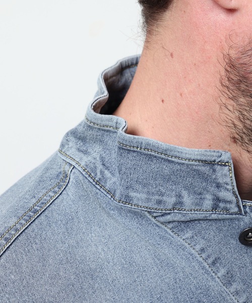 HIDEAWAYS NICOLE（ハイダウェイニコル）の「ライトオンスストレッチデニム７分袖Gジャン（その他アウター・メンズ・オフホワイト/インディゴブルー/ブルー・X-LARGE/LARGE/MEDIUM）」の13枚目の写真