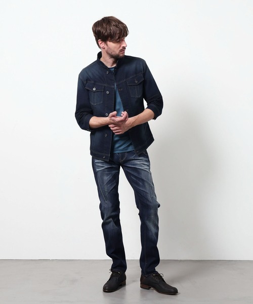 HIDEAWAYS NICOLE（ハイダウェイニコル）の「ライトオンスストレッチデニム７分袖Gジャン（その他アウター・メンズ・オフホワイト/インディゴブルー/ブルー・X-LARGE/LARGE/MEDIUM）」の19枚目の写真