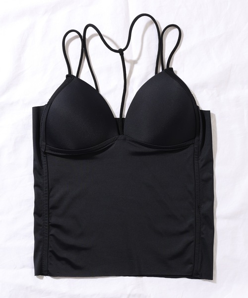 Lace Ladies(レースレディース)の「ソリッドカラー Vネック カップ付き ホルター キャミソール(キャミソール・レディース・ホワイト/ブラック/グレー・FREE)」の8枚目の写真