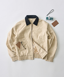 ANALOG MOOD（アナログムード）の「ヴィンテージリベットブルゾンワークジャケット（ベージュ）（MA-1）」