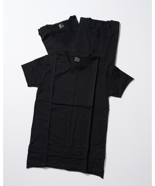 wjk（ダヴルジェイケイ）の「3 in pack-T S/S（Tシャツ/カットソー・メンズ・ホワイト/ブラック・SMALL/X-LARGE/MEDIUM/LARGE）」の2枚目の写真
