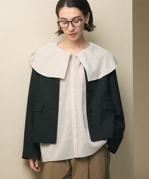 BEAUTY&YOUTH UNITED ARROWS（ビューティーアンドユースユナイテッドアローズ）の「ツイードライク ノーカラージャケット（ノーカラージャケット・レディース・ブラック/その他1・S/XS/M）」の13枚目の写真