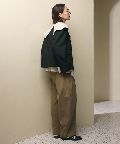 ツイードライク ノーカラージャケット（ノーカラージャケット