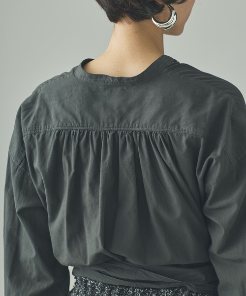 Curensology（カレンソロジー）の「Curensology(カレンソロジー)/ローンカシュクールブラウス（シャツ/ブラウス・レディース・ホワイト/チャコールグレー・FREE）」の15枚目の写真