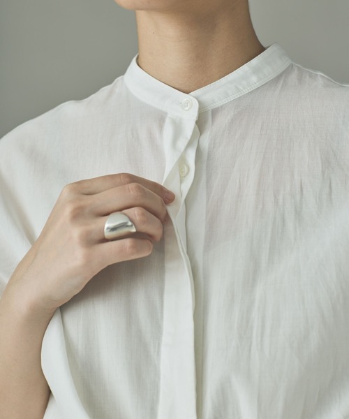 Curensology（カレンソロジー）の「Curensology(カレンソロジー)/ローンカシュクールブラウス（シャツ/ブラウス・レディース・ホワイト/チャコールグレー・FREE）」の11枚目の写真