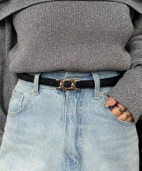 Thevon（ゼボン）の「変形バックルベルト（ベルト・レディース・ブラック/ブラウン・FREE）」の3枚目の写真