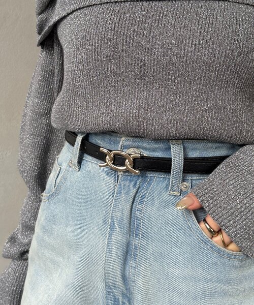 Thevon（ゼボン）の「変形バックルベルト（ベルト・レディース・ブラック/ブラウン・FREE）」の4枚目の写真