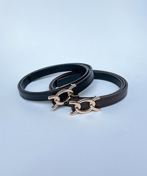 Thevon（ゼボン）の「変形バックルベルト（ベルト・レディース・ブラック/ブラウン・FREE）」の6枚目の写真