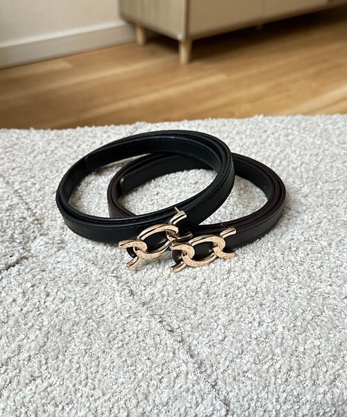 Thevon（ゼボン）の「変形バックルベルト（ベルト・レディース・ブラック/ブラウン・FREE）」の8枚目の写真