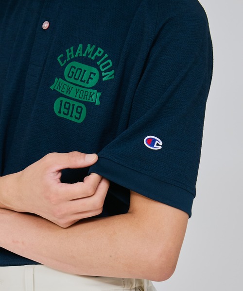 Champion Golf（チャンピオンゴルフ）の「【Champion/チャンピオン】メンズ GOLF ショートスリーブポロシャツ（ポロシャツ・メンズ・ネイビー/ブラック/オフホワイト・X-LARGE/LARGE/MEDIUM）」の4枚目の写真