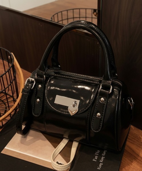Teem Store(チームストア)の「【2WAY】リボン付きミニボストンバッグ(ボストンバッグ・レディース・ブラック・F)」の7枚目の写真
