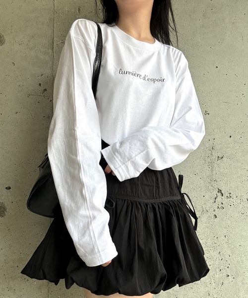 etta(エタ)の「プリントロゴロンT/長袖Tシャツ(Tシャツ/カットソー・レディース・ホワイト・MEDIUM/SMALL/LARGE)」の8枚目の写真