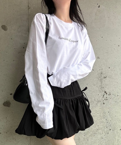 etta(エタ)の「プリントロゴロンT/長袖Tシャツ(Tシャツ/カットソー・レディース・ホワイト・MEDIUM/SMALL/LARGE)」の11枚目の写真