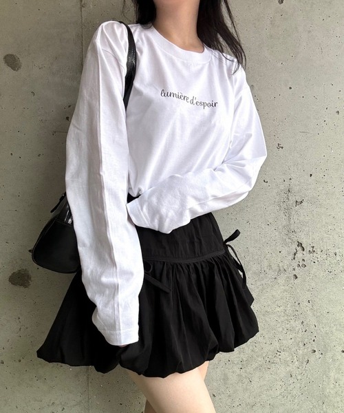 etta(エタ)の「プリントロゴロンT/長袖Tシャツ(Tシャツ/カットソー・レディース・ホワイト・MEDIUM/SMALL/LARGE)」の12枚目の写真