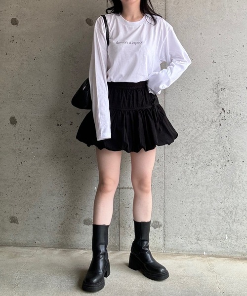 etta(エタ)の「プリントロゴロンT/長袖Tシャツ(Tシャツ/カットソー・レディース・ホワイト・MEDIUM/SMALL/LARGE)」の14枚目の写真