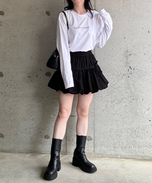 etta(エタ)の「プリントロゴロンT/長袖Tシャツ(Tシャツ/カットソー・レディース・ホワイト・MEDIUM/SMALL/LARGE)」の15枚目の写真
