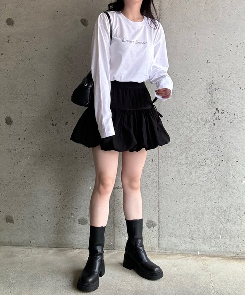 etta(エタ)の「プリントロゴロンT/長袖Tシャツ(Tシャツ/カットソー・レディース・ホワイト・MEDIUM/SMALL/LARGE)」の16枚目の写真