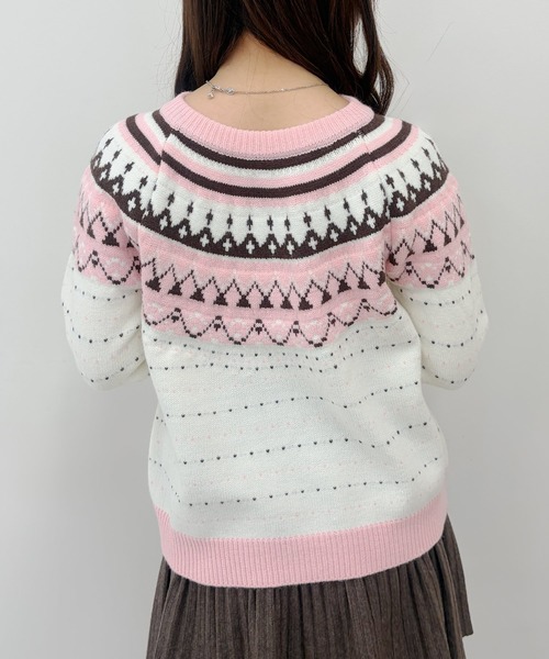 frunco(フランコ)の「【ZOZOTOWN限定】パステルカラーノルディックプルオーバー(ニット/セーター・レディース・ピンク/ブルー・FREE)」の10枚目の写真