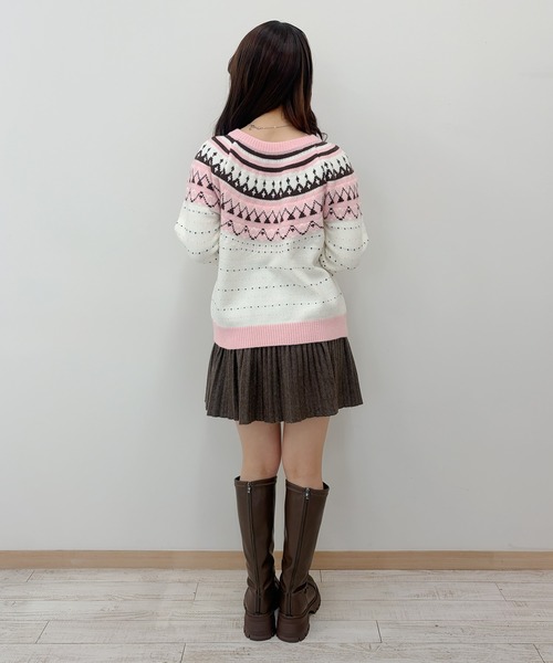 frunco(フランコ)の「【ZOZOTOWN限定】パステルカラーノルディックプルオーバー(ニット/セーター・レディース・ピンク/ブルー・FREE)」の15枚目の写真