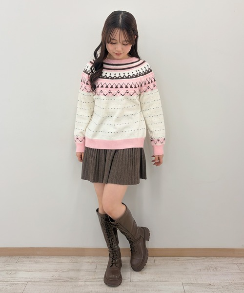 frunco(フランコ)の「【ZOZOTOWN限定】パステルカラーノルディックプルオーバー(ニット/セーター・レディース・ピンク/ブルー・FREE)」の13枚目の写真