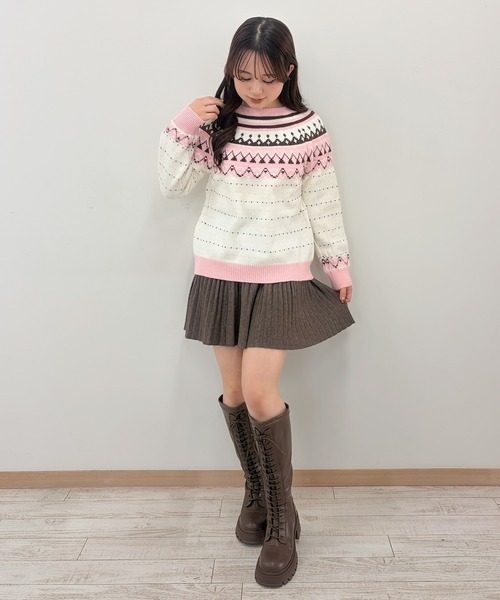 frunco(フランコ)の「【ZOZOTOWN限定】パステルカラーノルディックプルオーバー(ニット/セーター・レディース・ピンク/ブルー・FREE)」の12枚目の写真