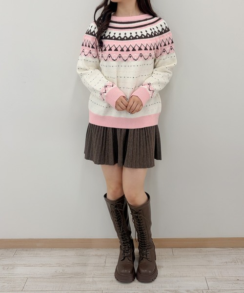 frunco(フランコ)の「【ZOZOTOWN限定】パステルカラーノルディックプルオーバー(ニット/セーター・レディース・ピンク/ブルー・FREE)」の11枚目の写真