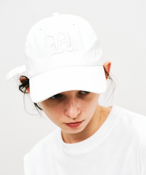NOISE MAKER（ノイズメーカー）の「フリーフォームNロゴ立体刺繍キャップ（キャップ・レディース・ベージュ/ホワイト/ブラック/グレー・FREE）」の7枚目の写真