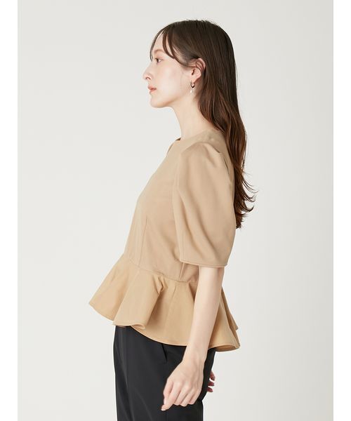 FRAY I.D（フレイアイディー）の「ドッキングペプラムカットソー（Tシャツ/カットソー・レディース・ブルー/ブラック/ベージュ/ホワイト・F）」の19枚目の写真