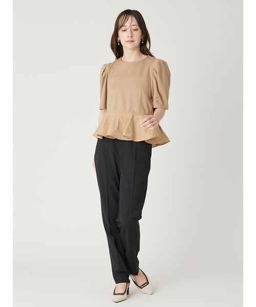 FRAY I.D（フレイアイディー）の「ドッキングペプラムカットソー（Tシャツ/カットソー・レディース・ブルー/ブラック/ベージュ/ホワイト・F）」の10枚目の写真