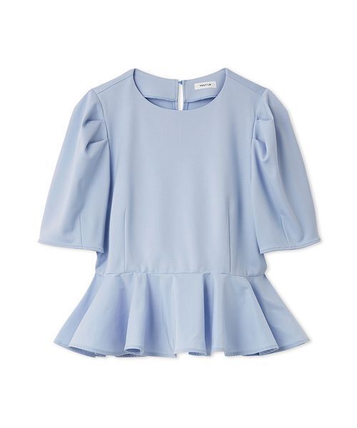FRAY I.D（フレイアイディー）の「ドッキングペプラムカットソー（Tシャツ/カットソー・レディース・ブルー/ブラック/ベージュ/ホワイト・F）」の7枚目の写真