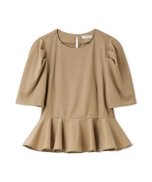 FRAY I.D（フレイアイディー）の「ドッキングペプラムカットソー（Tシャツ/カットソー・レディース・ブルー/ブラック/ベージュ/ホワイト・F）」の6枚目の写真