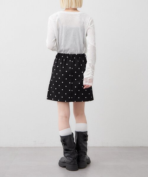 w closet（ダブルクローゼット）の「袖チュールベロアロンT（Tシャツ/カットソー・レディース・アイボリー/ピンク/グレー/ブルー・FREE）」の13枚目の写真