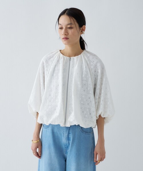 cloenc（クロエンス）の「レースシアーブルゾン（ブルゾン・レディース・ブラック系/ホワイト系1・03/02/01）」の16枚目の写真