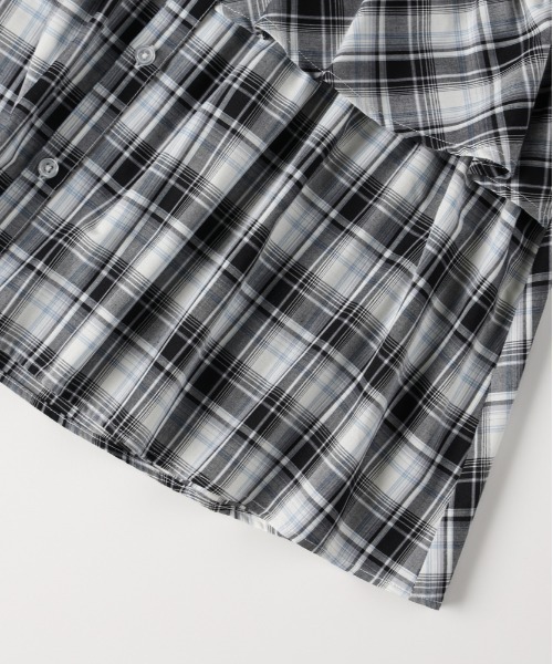 Right-on（ライトオン）の「【VIVIAN BLUE】ギャザー袖フリルティアードシャツ (キッズ / ガーリー / おでかけ)（シャツ/ブラウス・キッズ・ブラック/ブルー・110/120/130/140/150/160）」の9枚目の写真