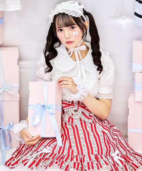 BODYLINE(ボディライン)の「うさみみドットレースのフリルブラウス(シャツ/ブラウス・レディース・オフホワイト・M/L/2L/4L)」の10枚目の写真