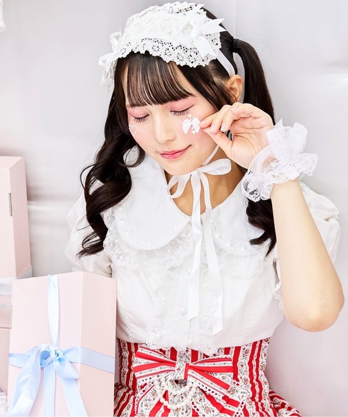 BODYLINE(ボディライン)の「うさみみドットレースのフリルブラウス(シャツ/ブラウス・レディース・オフホワイト・M/L/2L/4L)」の11枚目の写真