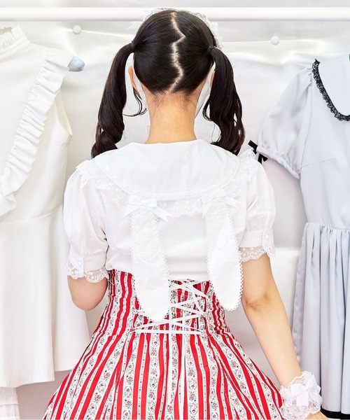 BODYLINE(ボディライン)の「うさみみドットレースのフリルブラウス(シャツ/ブラウス・レディース・オフホワイト・M/L/2L/4L)」の16枚目の写真