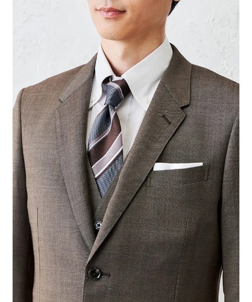 Perfect Suit FActory(パーフェクトスーツファクトリー)の「デニムライクウールジャケット【セットアップ対応】(スーツジャケット・メンズ・ブルー/カーキ/ベージュ・L/M)」の7枚目の写真