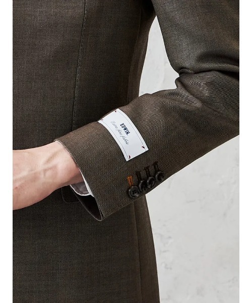 Perfect Suit FActory(パーフェクトスーツファクトリー)の「デニムライクウールジャケット【セットアップ対応】(スーツジャケット・メンズ・ブルー/カーキ/ベージュ・L/M)」の8枚目の写真