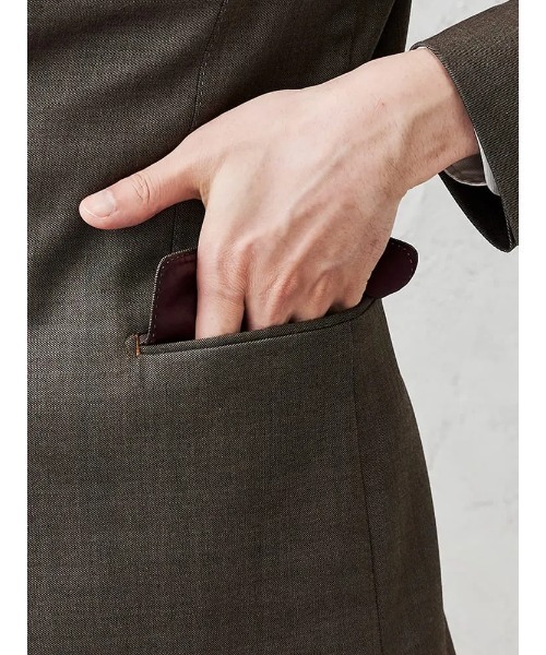 Perfect Suit FActory(パーフェクトスーツファクトリー)の「デニムライクウールジャケット【セットアップ対応】(スーツジャケット・メンズ・ブルー/カーキ/ベージュ・L/M)」の9枚目の写真
