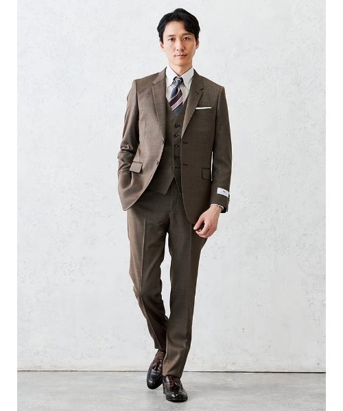 Perfect Suit FActory(パーフェクトスーツファクトリー)の「デニムライクウールジャケット【セットアップ対応】(スーツジャケット・メンズ・ブルー/カーキ/ベージュ・L/M)」の15枚目の写真