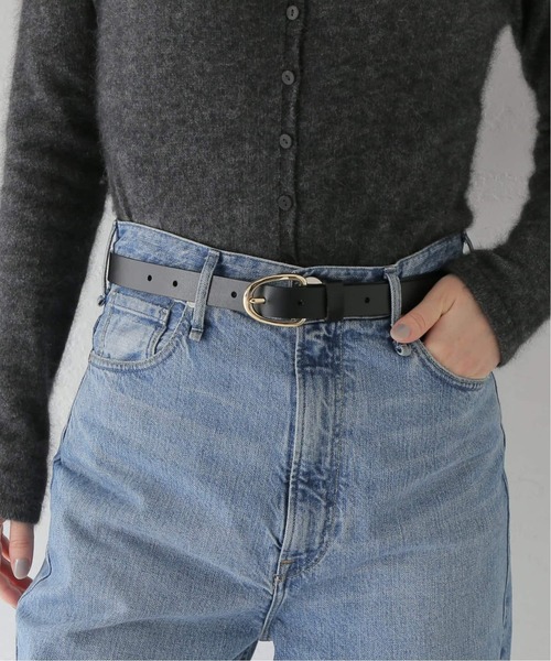 SLOBE IENA(スローブイエナ)の「《追加8》SLOBE ラウンドバックルレザーベルト(ベルト・レディース・ブラック/ブラウン・FREE)」の8枚目の写真