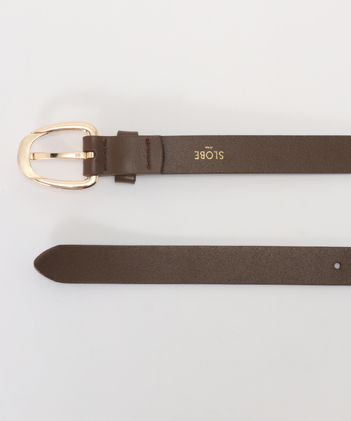 SLOBE IENA(スローブイエナ)の「《追加8》SLOBE ラウンドバックルレザーベルト(ベルト・レディース・ブラック/ブラウン・FREE)」の14枚目の写真