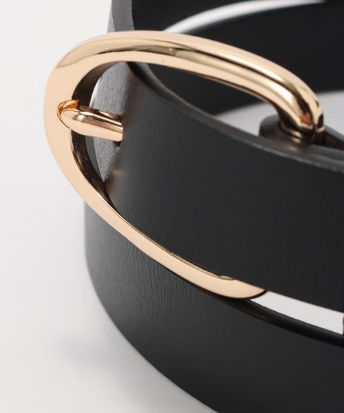 SLOBE IENA(スローブイエナ)の「《追加8》SLOBE ラウンドバックルレザーベルト(ベルト・レディース・ブラック/ブラウン・FREE)」の5枚目の写真