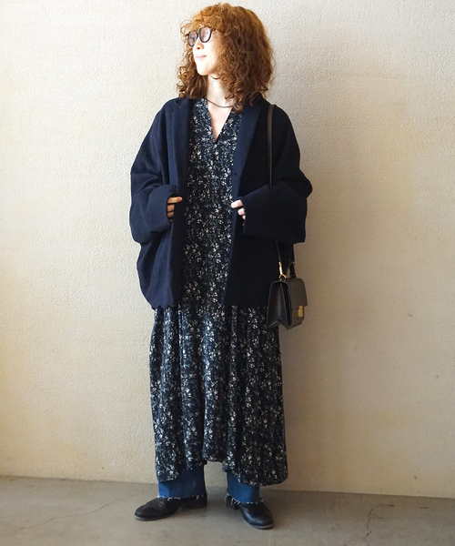 JOURNAL STANDARD LUXE（ジャーナルスタンダード　ラックス）の「MIXツィードジャケット（その他アウター・レディース・ネイビー・FREE）」の7枚目の写真