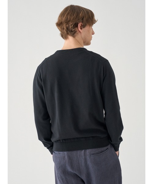 JOHN SMEDLEY(ジョンスメドレー)の「コットン クルーネックニットプルオーバー(ニット/セーター・メンズ・ブラック・S/M/L)」の7枚目の写真