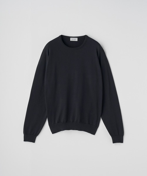 JOHN SMEDLEY(ジョンスメドレー)の「コットン クルーネックニットプルオーバー(ニット/セーター・メンズ・ブラック・S/M/L)」の2枚目の写真