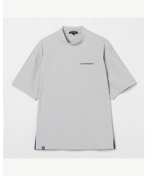 ROSASEN(ロサーセン)の「【Rosasen/GOLF】 超撥水加工 バックロゴ 半袖モックネック(ポロシャツ・メンズ・ネイビー/グレー・48/50/52)」の5枚目の写真